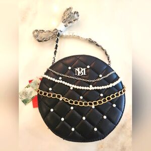 Badgley Mischka Quilted Crossbody With Pearls. New With Tags!